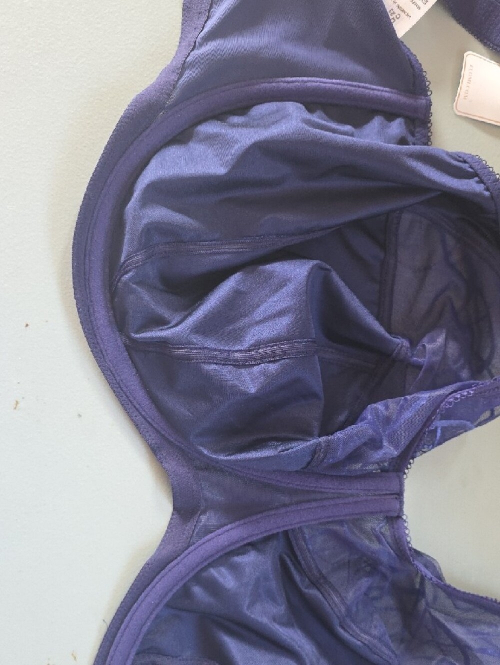 Elomi Navy Blue Satin Underwire Bra - Picture 4 of 9